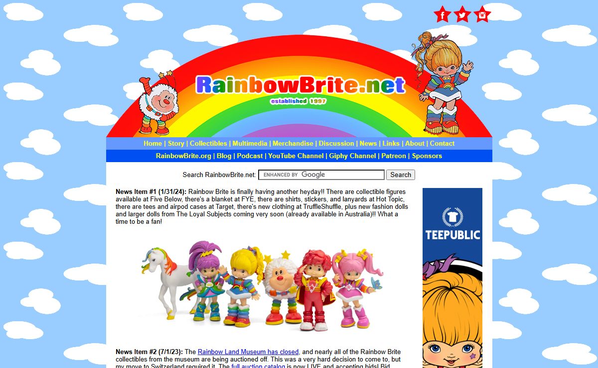 RainbowBrite.net - Welcome to Rainbow Land!