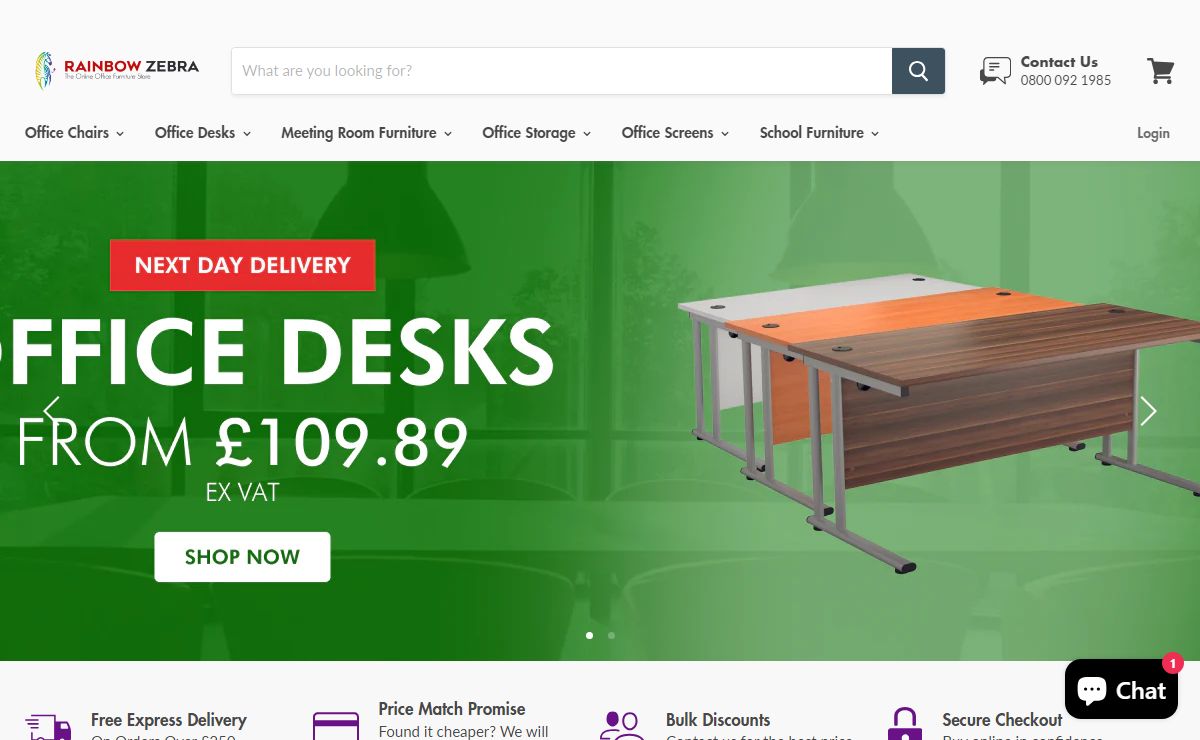 Rainbow Zebra Office Furniture | Free Delivery | Price Match Guarantee