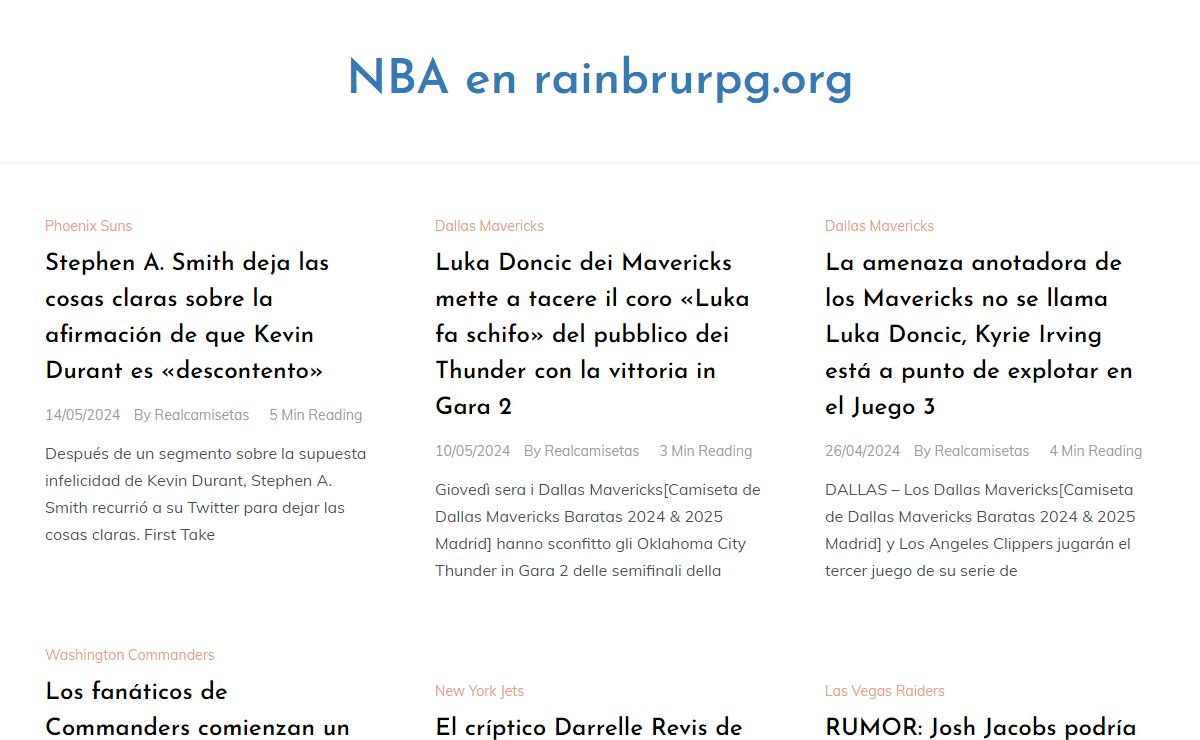 NBA en rainbrurpg.org |