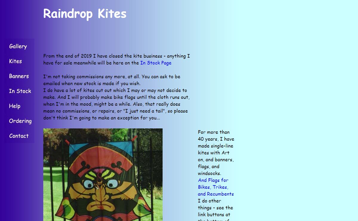Raindrop Kites - Home Page