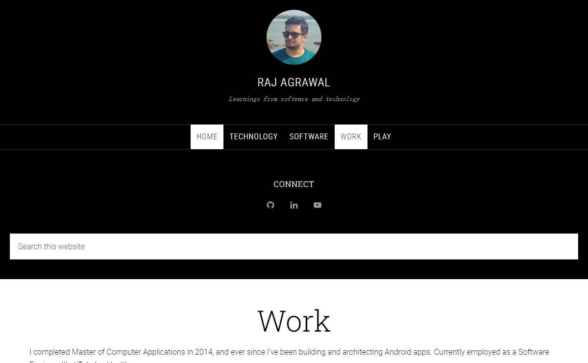 Raj Agrawal’s Work – Learnings from software and technology
