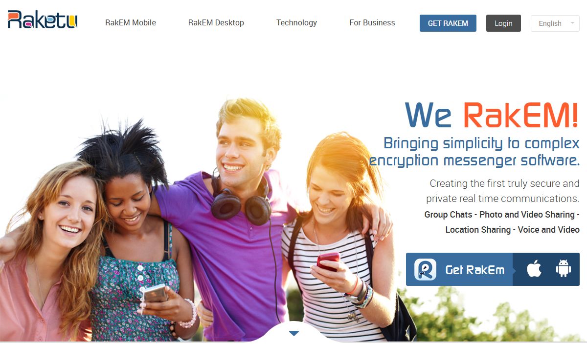 RakEM - Send secure text, images, voice and video - Raketu.com
