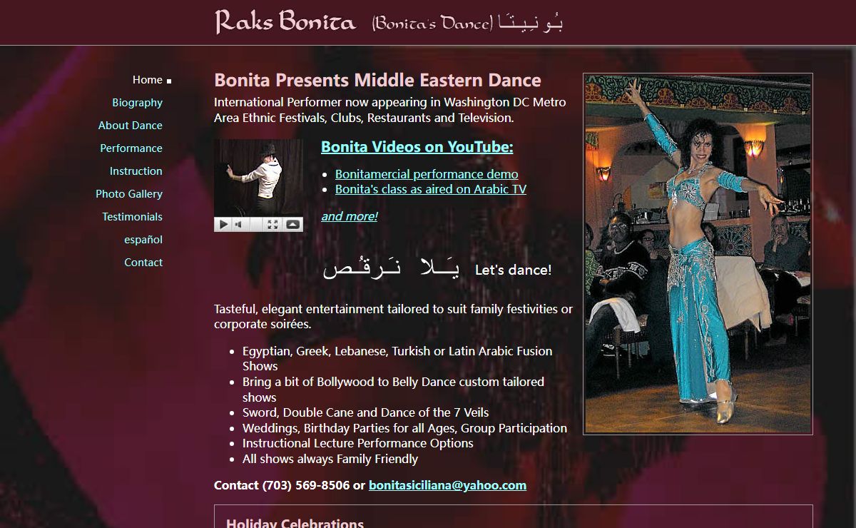 Middle-Eastern Dancing by Bonita: Belly Dance Performance and Instruction