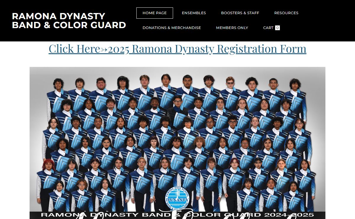RAMONA DYNASTY BAND & COLOR GUARD - Home Page
