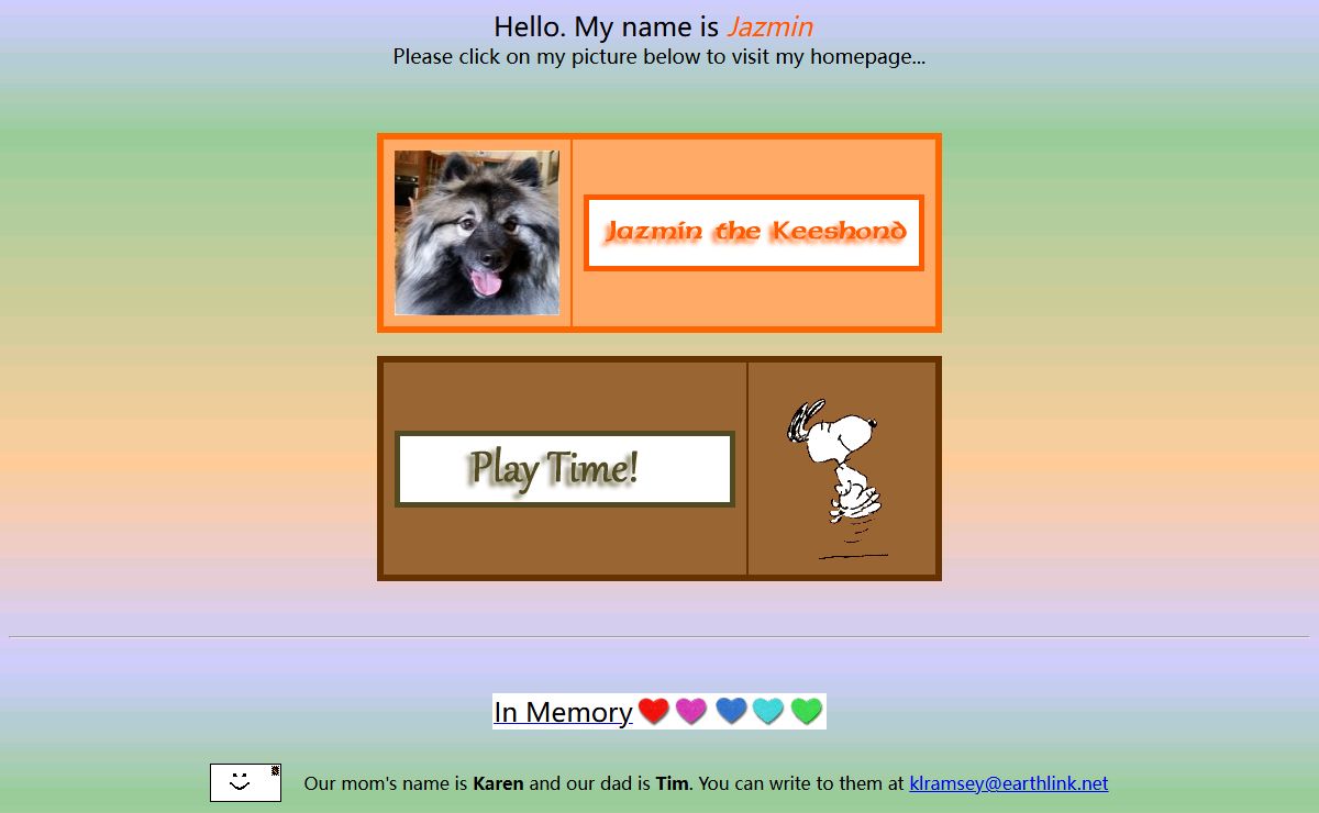 The homepages of The Ramsey Furkids