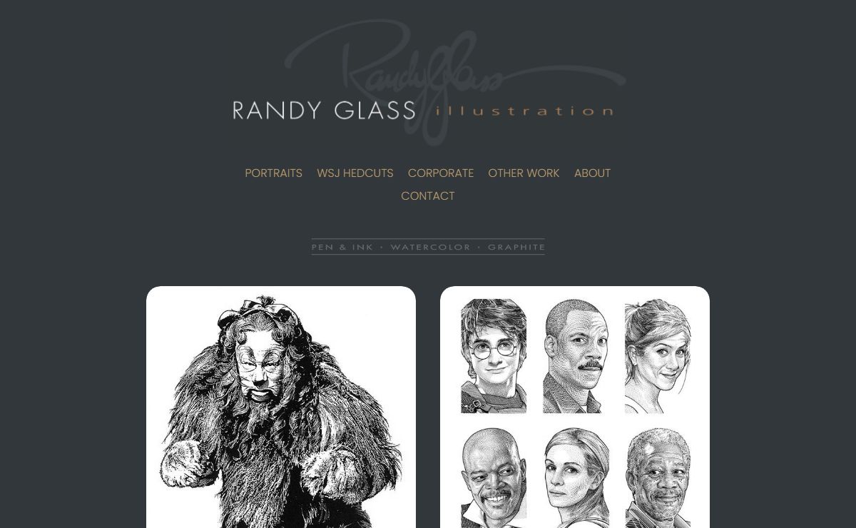Pen and Ink, Watercolor, Graphite Illustration. Portraits | Wall Street Journal Hedcuts