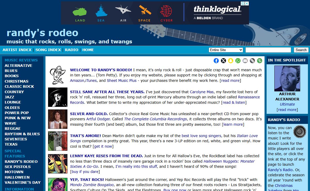Welcome to Randy's Rodeo! Music Reviews and More...
