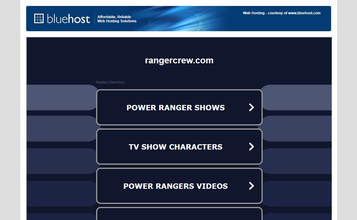 Welcome rangercrew.com - BlueHost.com
