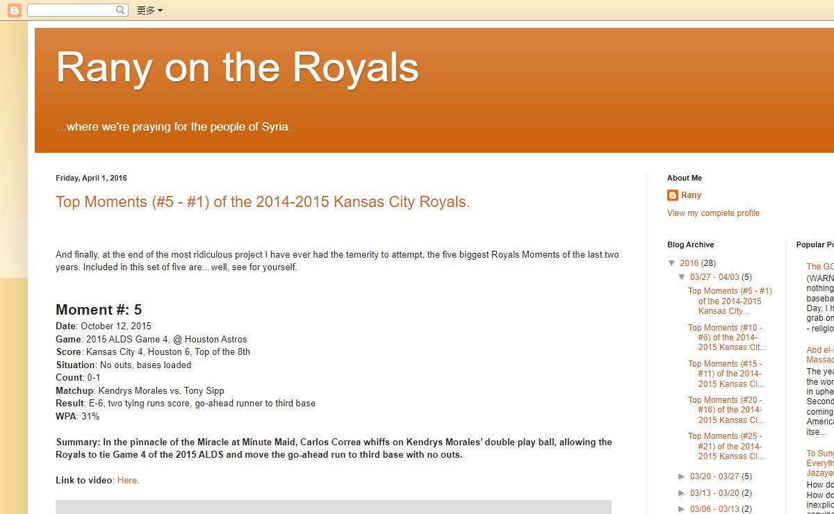 Rany on the Royals