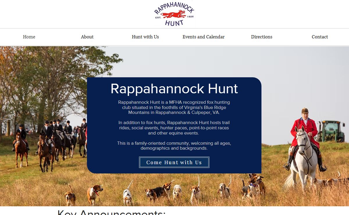 Rappahannock Hunt | Virginia Fox Hunting | Sperryville, VA, USA