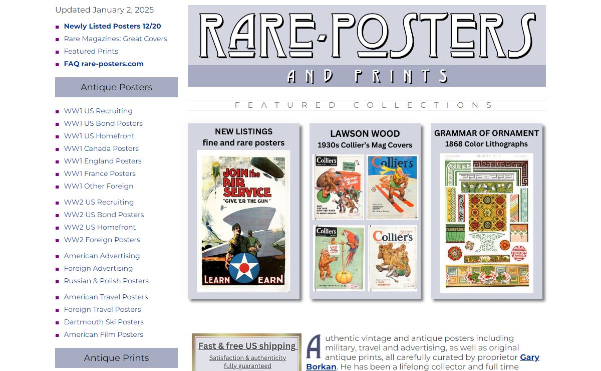 Rare Posters and Prints: Dealer in Original and Antique