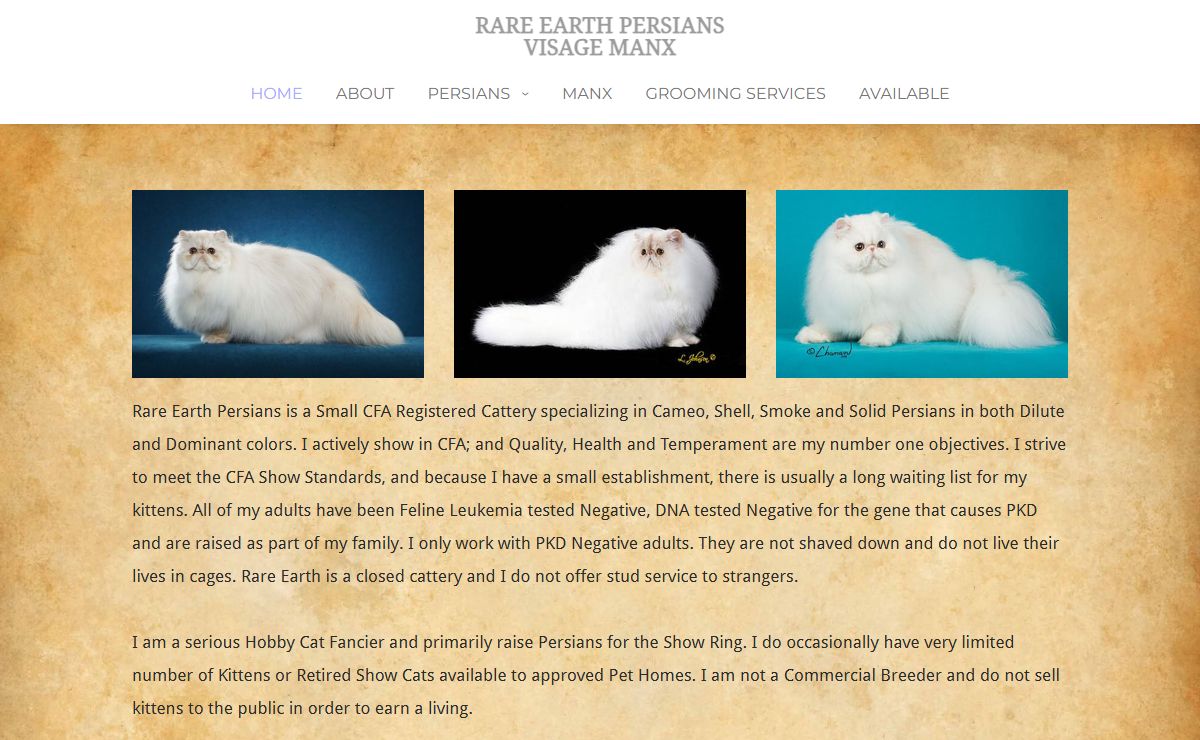 RARE EARTH PERSIANS VISAGE MANX - Rare Earth Persians