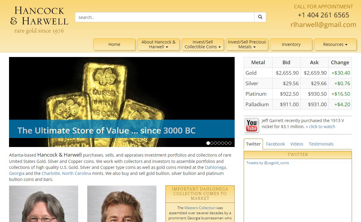 Hancock & Harwell | Atlanta’s premier rare coin dealer