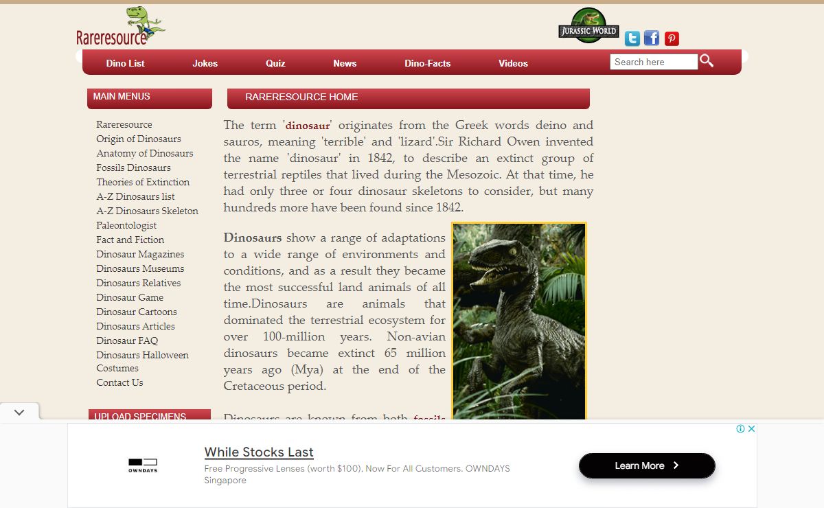 Dinosaurs, Facts | information - Dinosaur Fossils