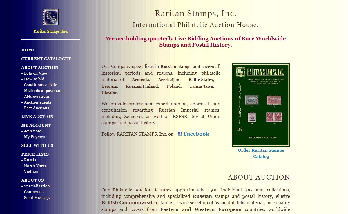 Raritan Stamps, Inc. - Philatelic Auction House and Stamp Dealers
