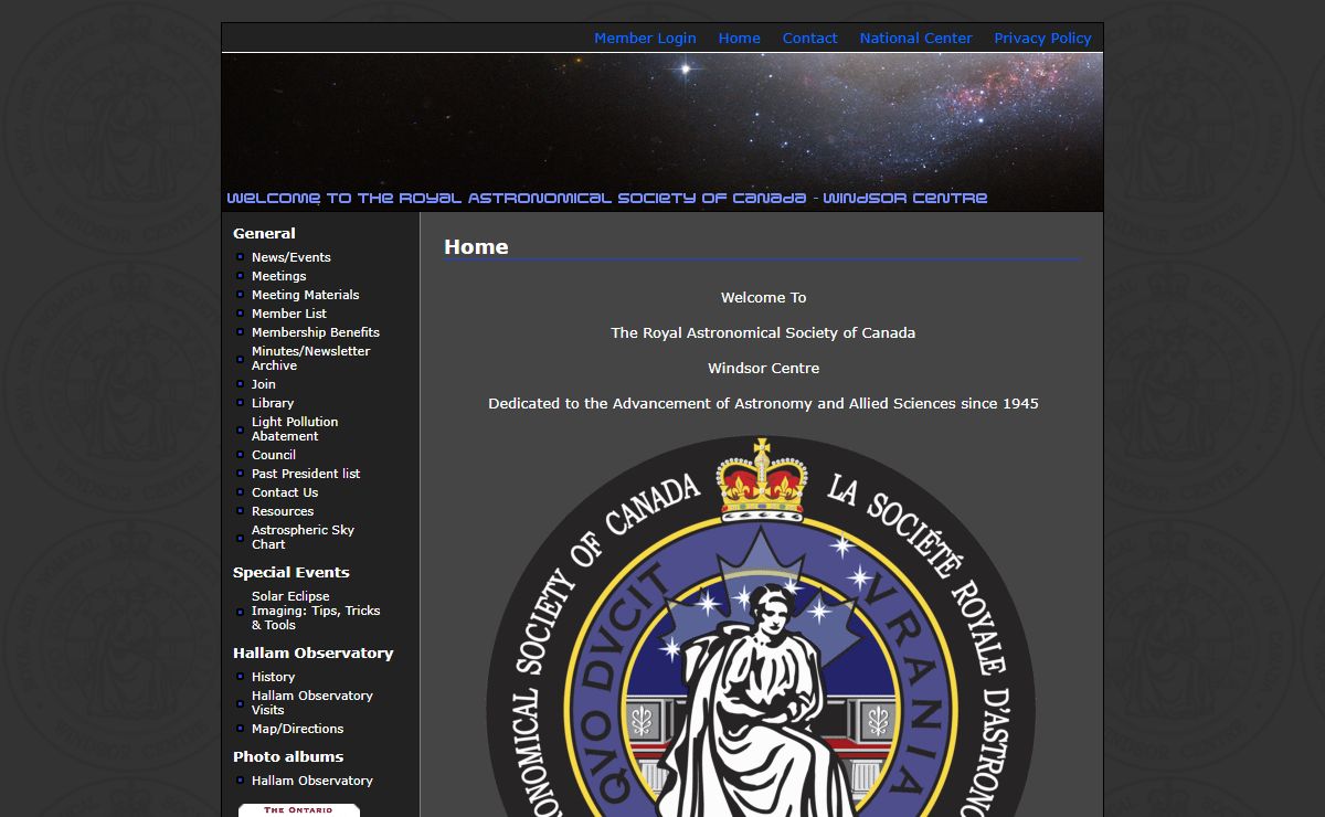 The Royal Astronomical Society of Canada - Windsor Center - Home