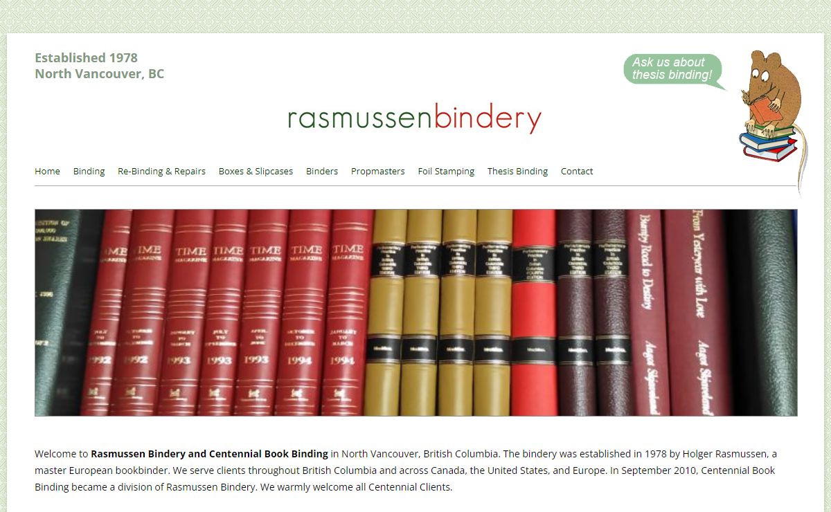 Rasmussen Bindery | Book binding and repair