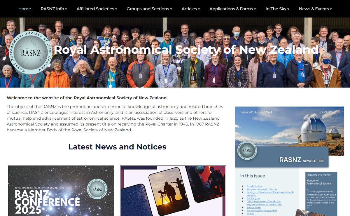 Royal Astronomical Society of New Zealand - Home