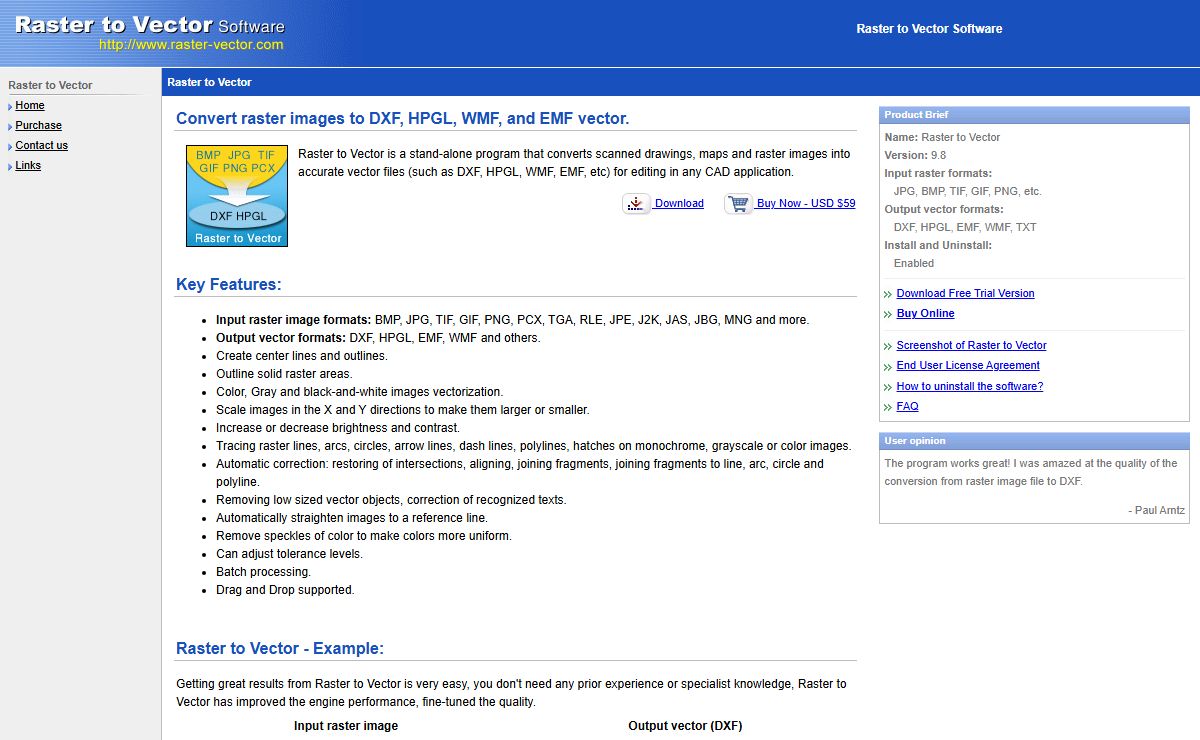 Raster to Vector software