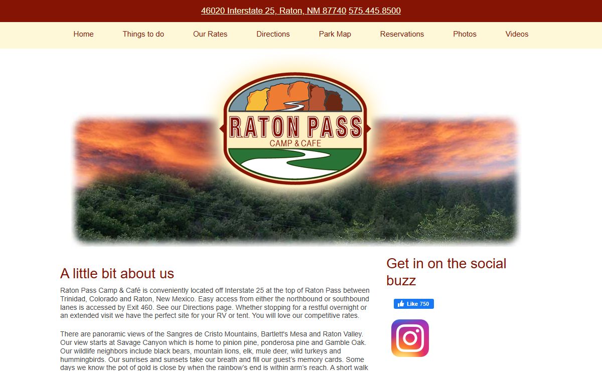 Home | Raton Pass Camp & Café