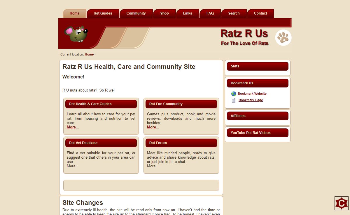 Ratz R Us, Rat Health And Care Guides