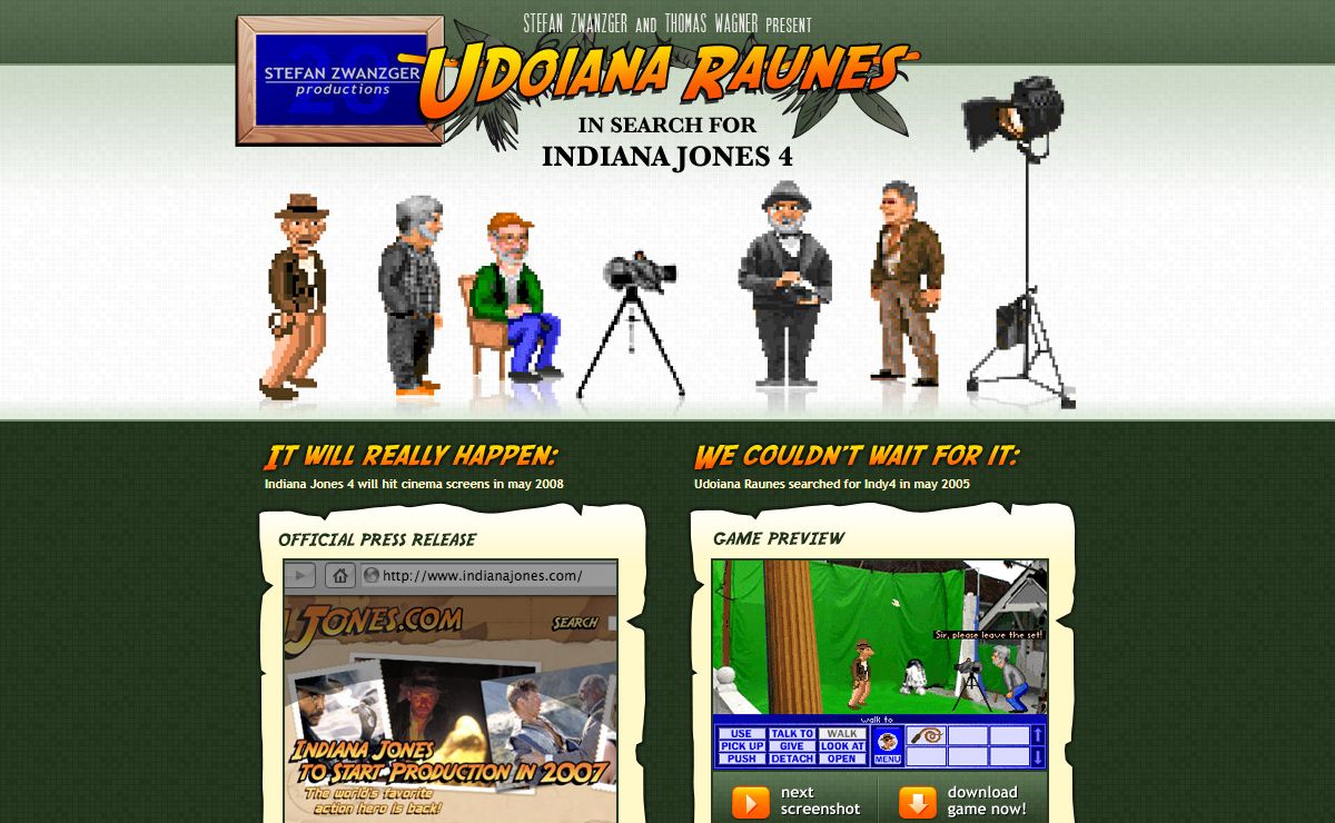 Udoiana Raunes in search for Indiana Jones 4