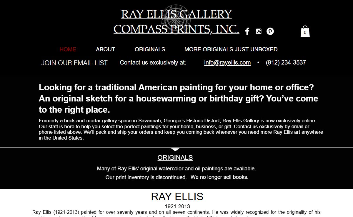 Ray Ellis Gallery|Compass Prints, Inc. | Fine Art Gallery | 205 West Congress Street, Savannah, GA, USA