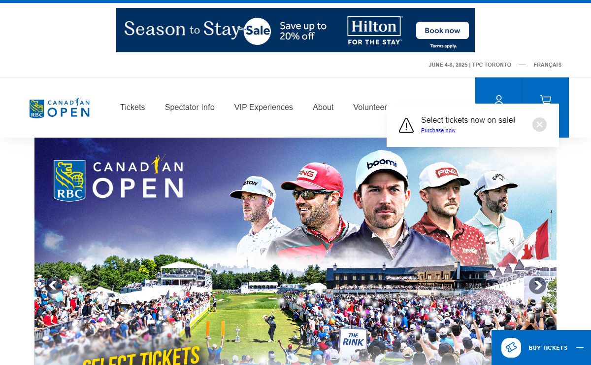June 4-8, 2025 at TPC Toronto in Caledon, Ont - RBC Canadian Open