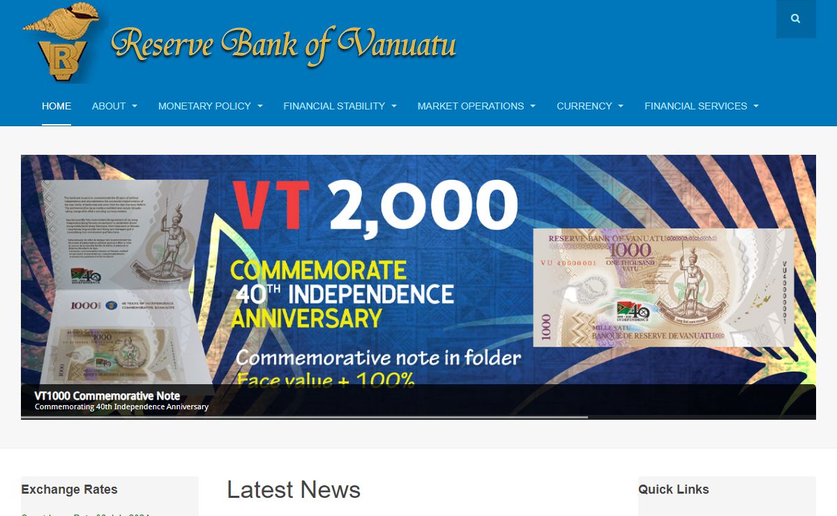 Home - Reserve Bank of Vanuatu