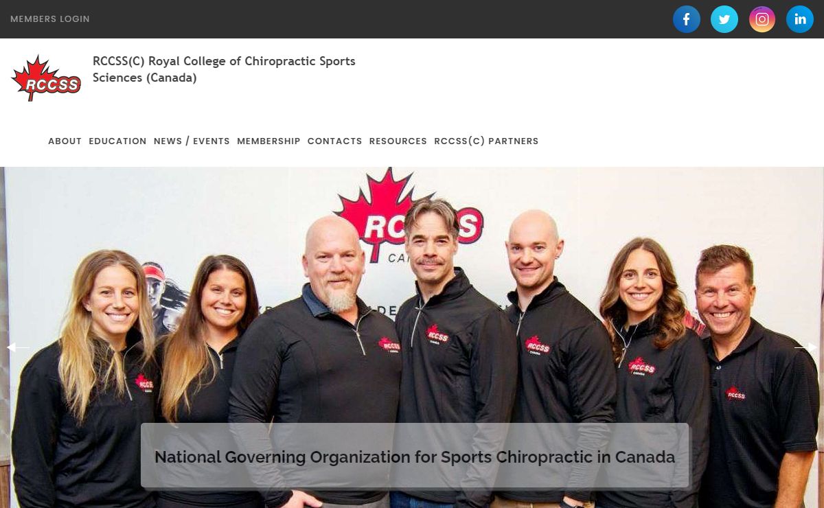 Welcome to RCCSS(C) Royal College of Chiropractic Sports Sciences (Canada)