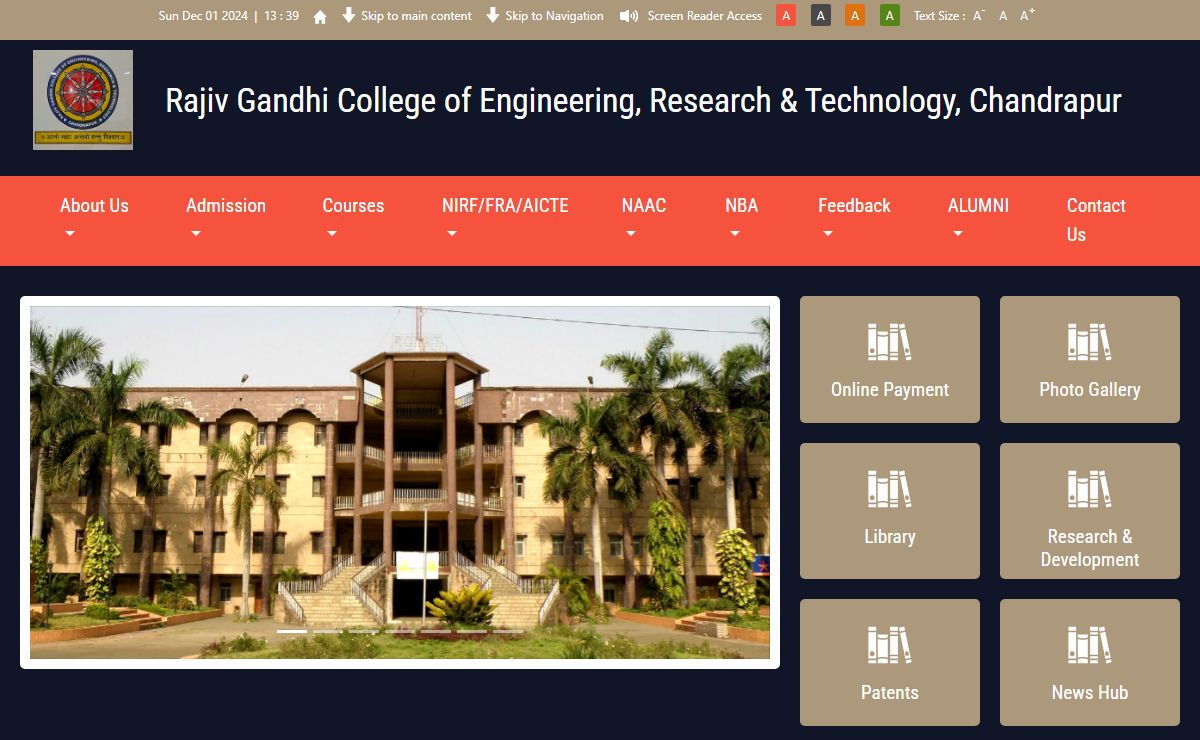 Rajiv Gandhi College of Engineering, Research & Technology, Chandrapur :
