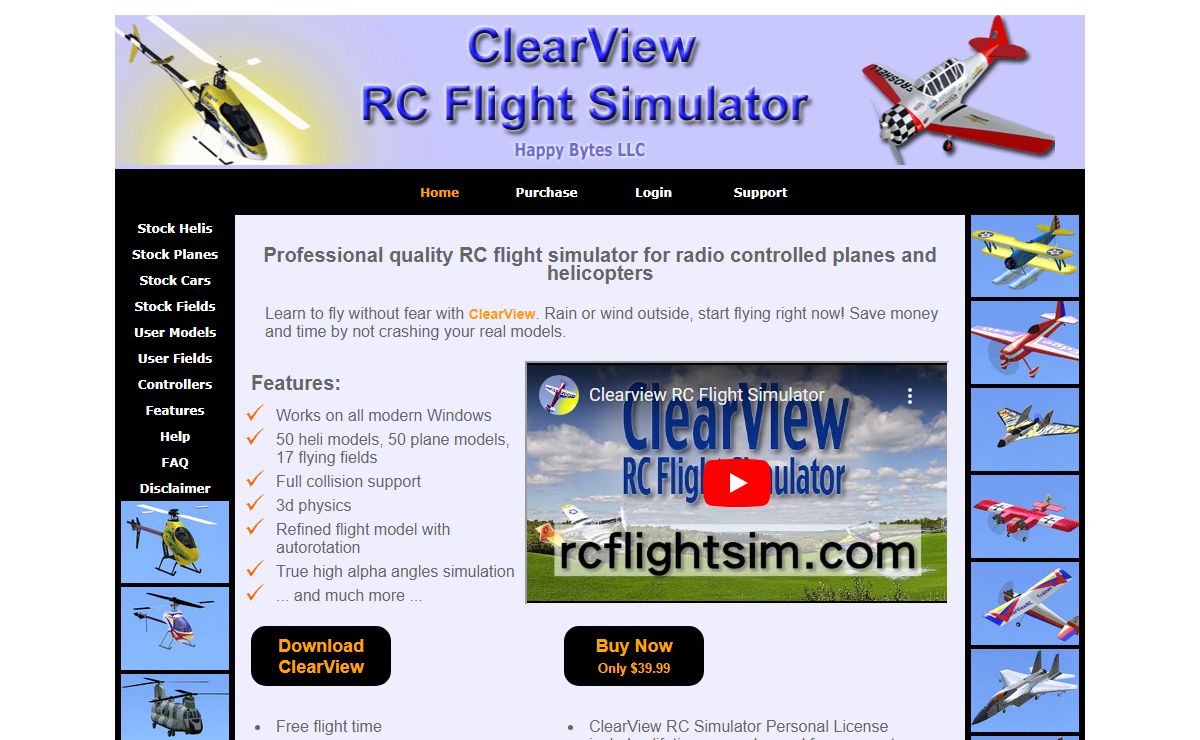 ClearView RC Flight Simulator - Home