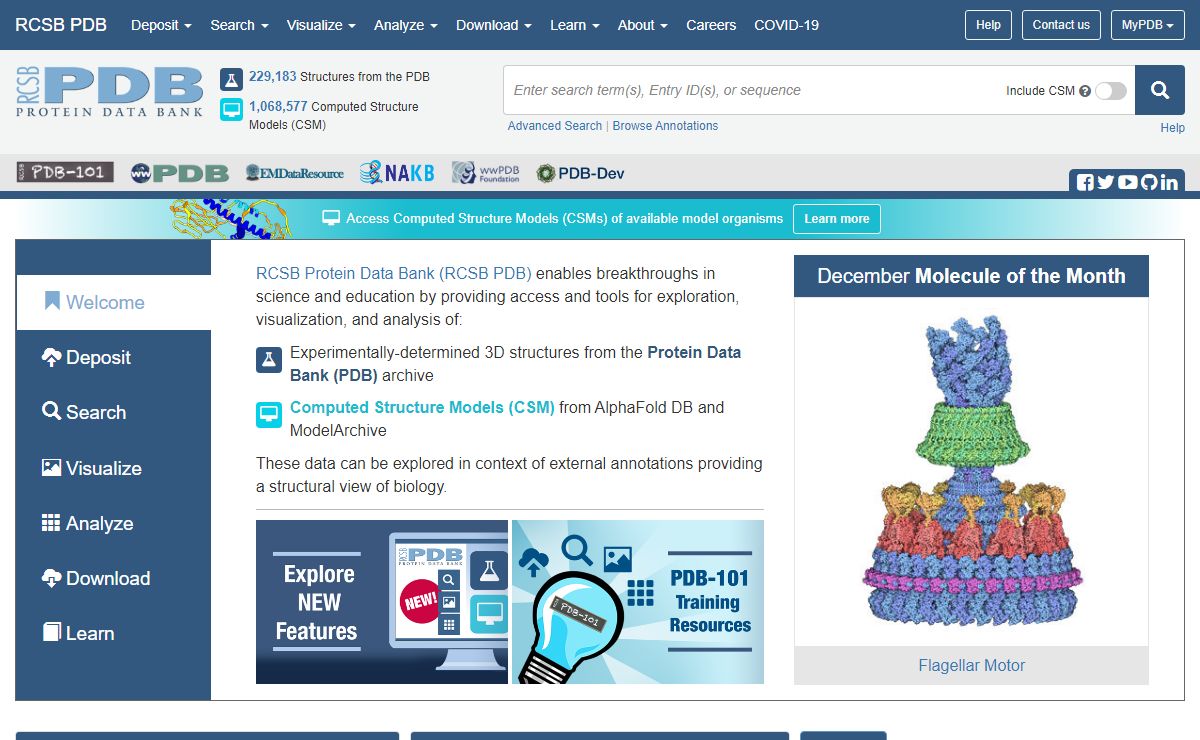 RCSB PDB: Homepage