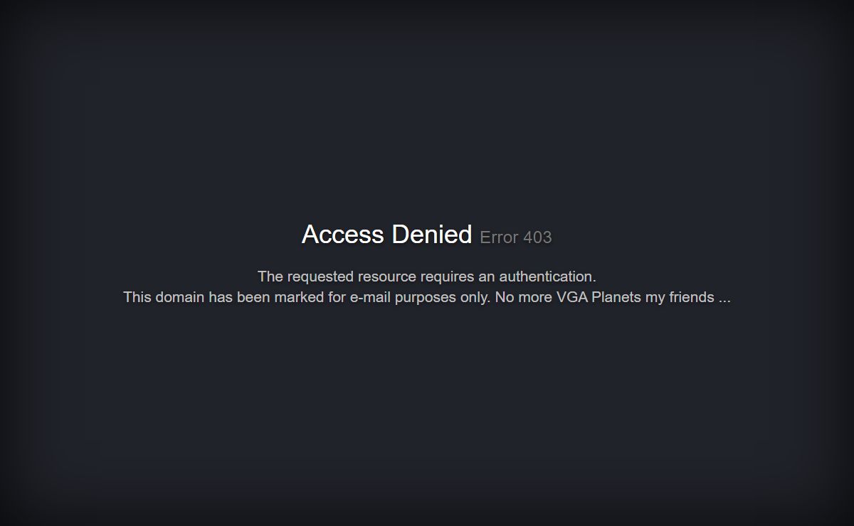 We've got some trouble | 403 - Access Denied