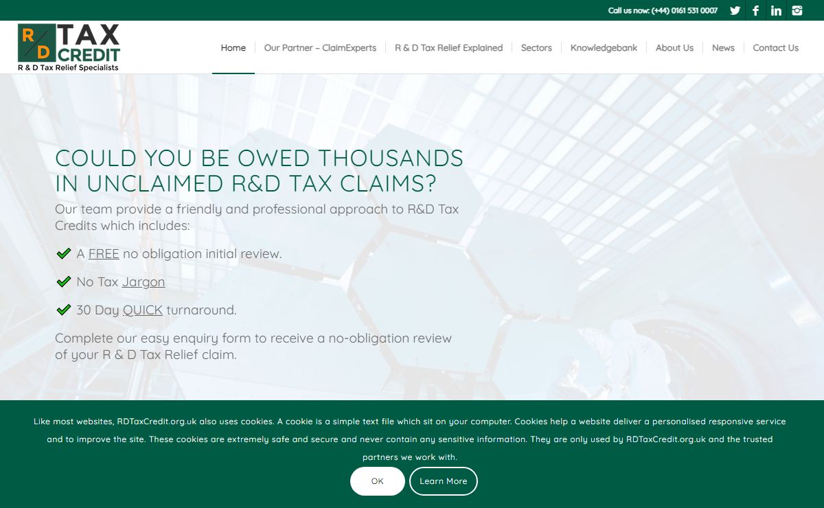 RDTaxCredit.org.uk - R & D Tax Credits Specialists