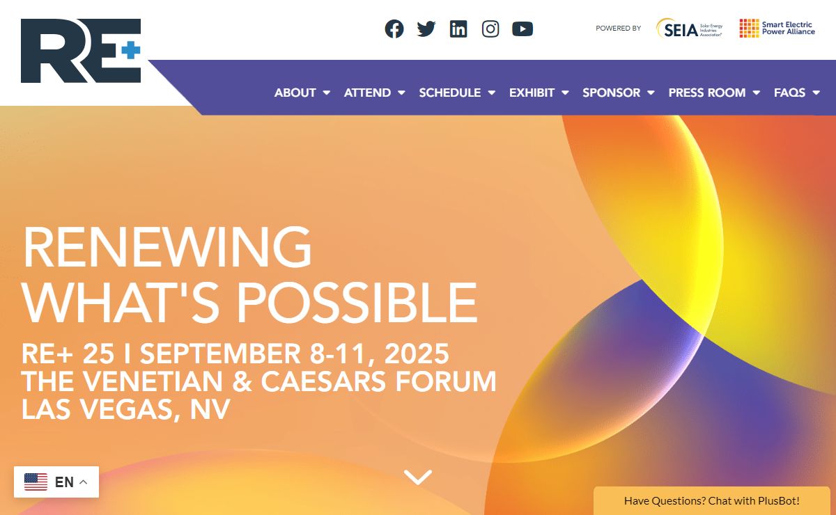 RE+ - Largest Clean Energy Event in North America