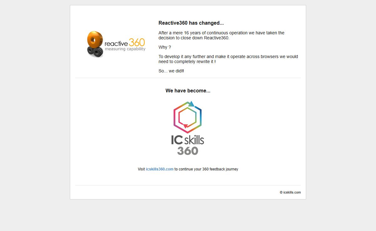 Reactive360 - now Icskills360