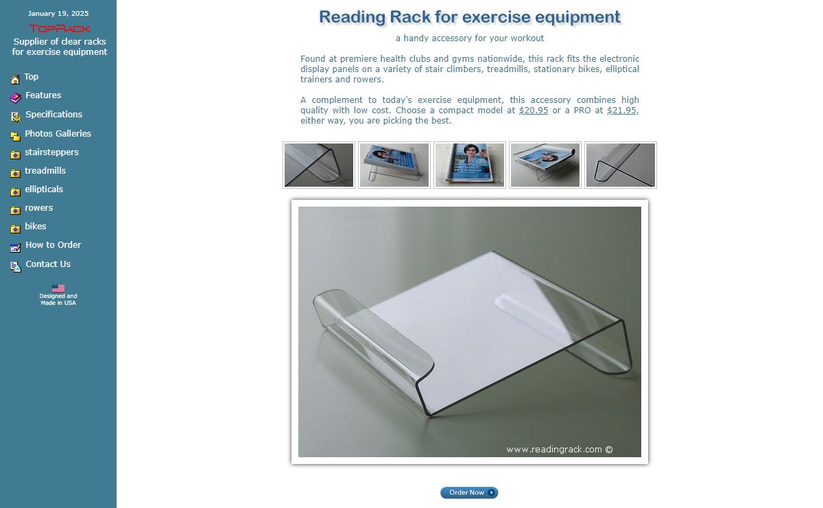 Reading Rack for Treadmills, Ellipticals, Stationary Bikes and StairMasters