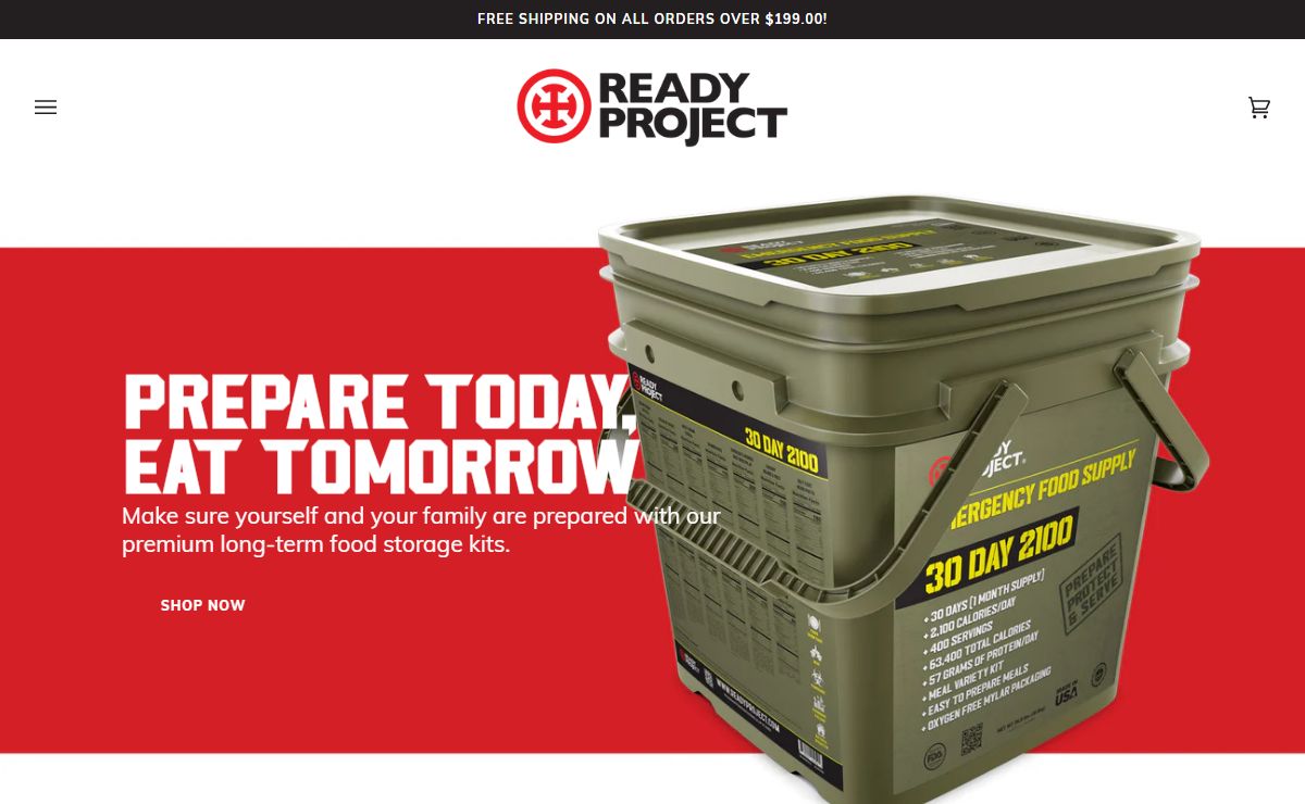 Survival Food & Emergency Food Storage | Ready Project – Ready Project ®
