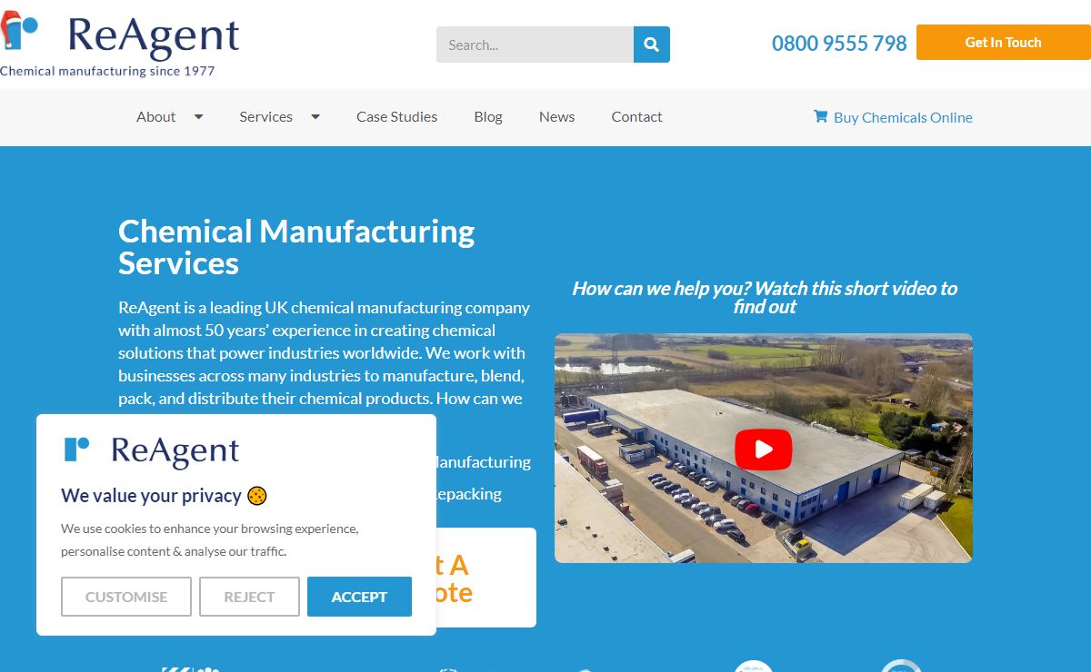Chemical Manufacturing Services UK | ReAgent Chemicals