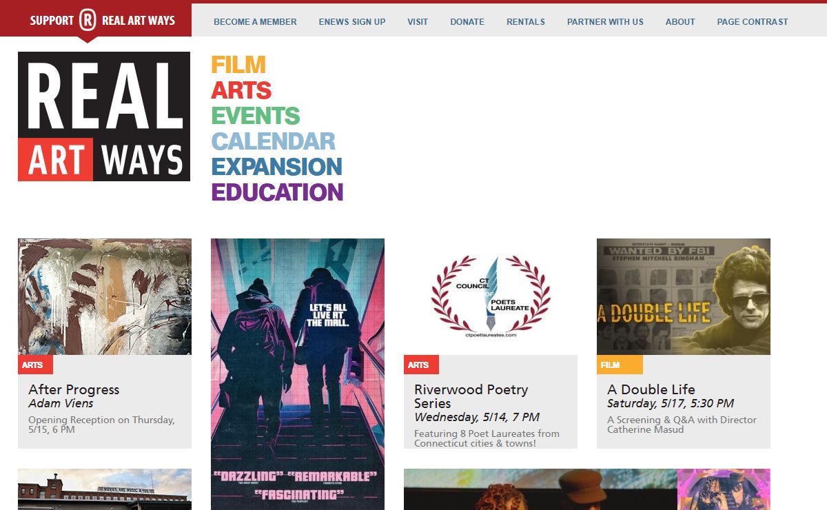 Real Art Ways | Independent Cinema | Contemporary Art | Live Art | Public Art