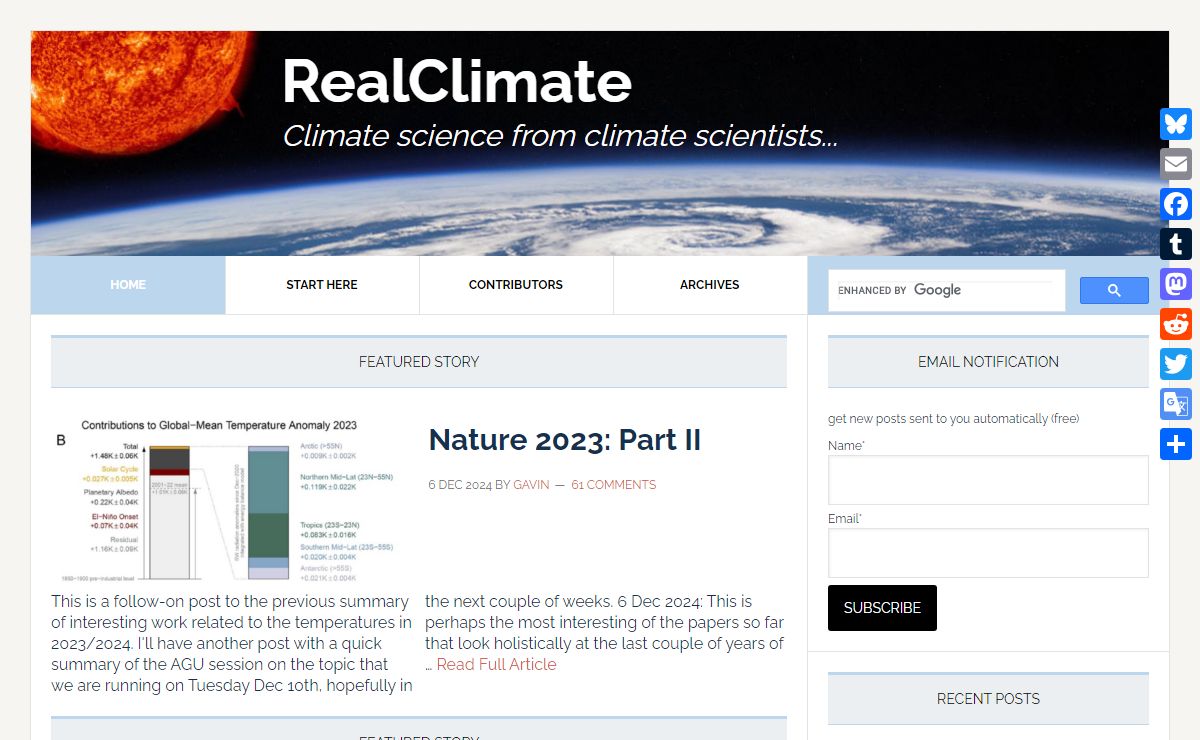 RealClimate: Frontpage