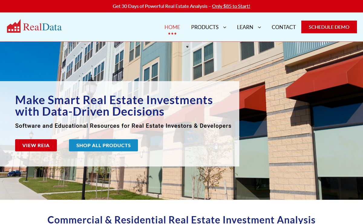 Real Data | Real Estate Investment Evaluation Software