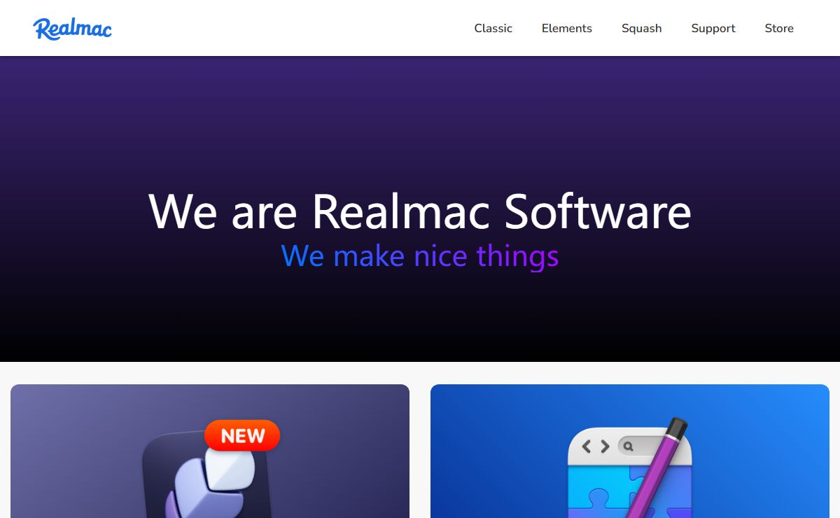 We are Realmac Software. We make RapidWeaver for Mac.