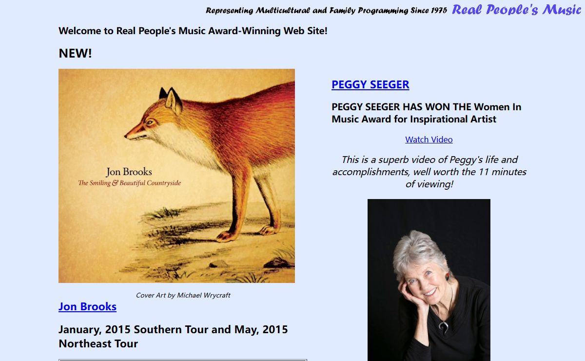 Welcome to the Web Site of Real People's Music