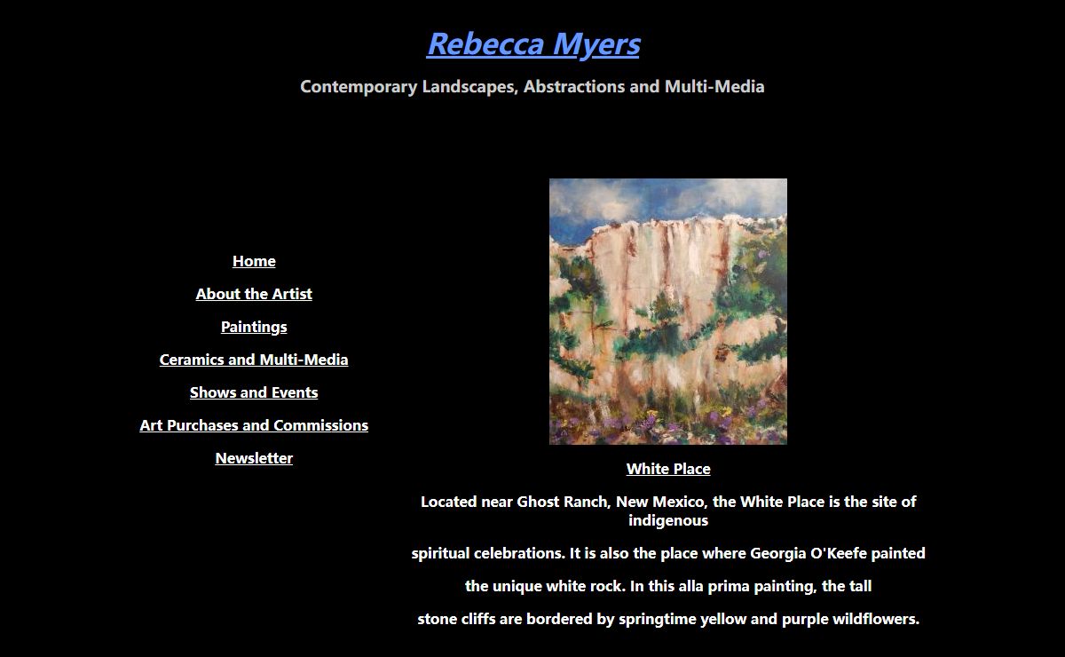 Rebecca Myers Home Page