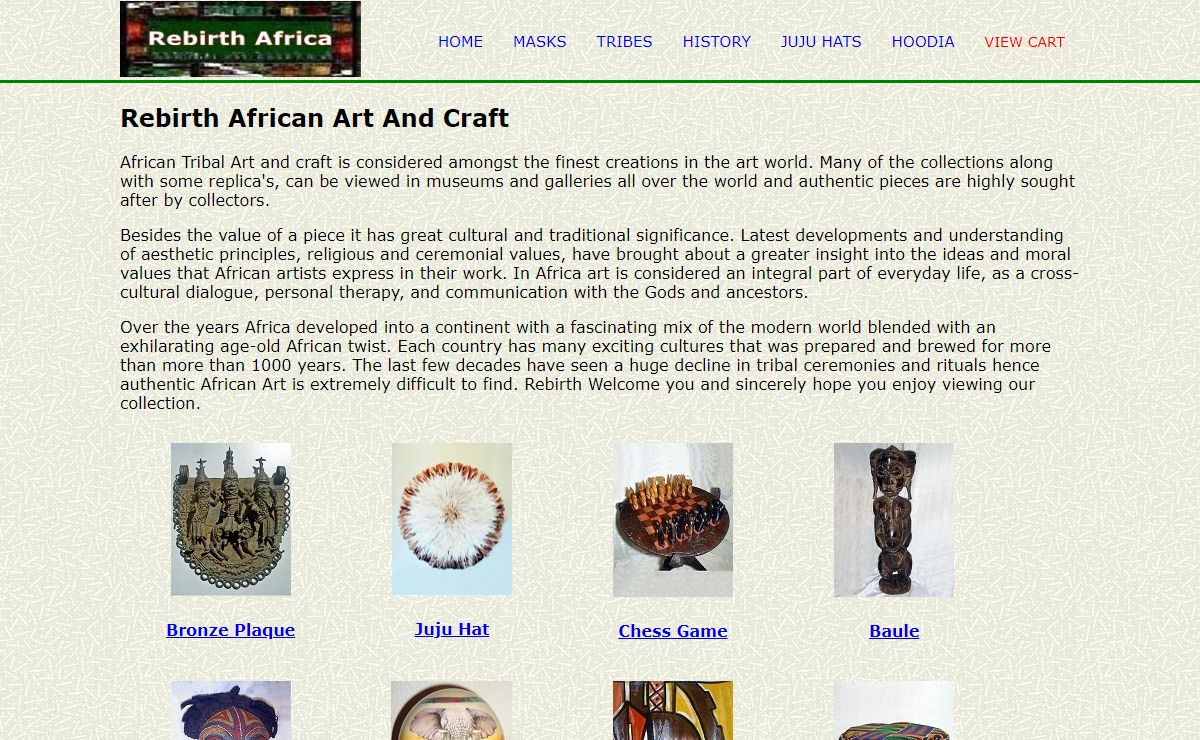 Rebirth African Art and Craft