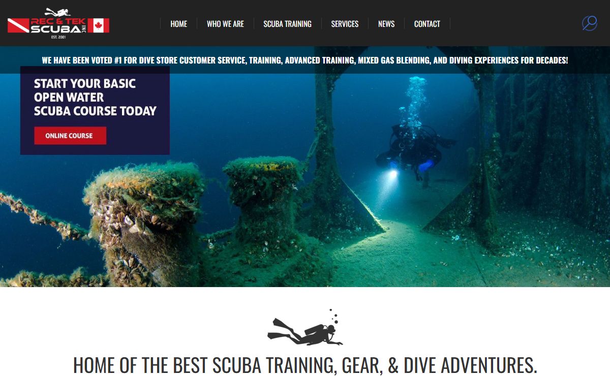 Rec & Tek Scuba, Hamilton, Ontario, Canada