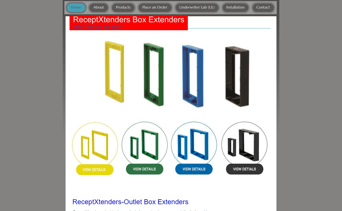 Outlet box extender-Extension device-ReceptXtenders