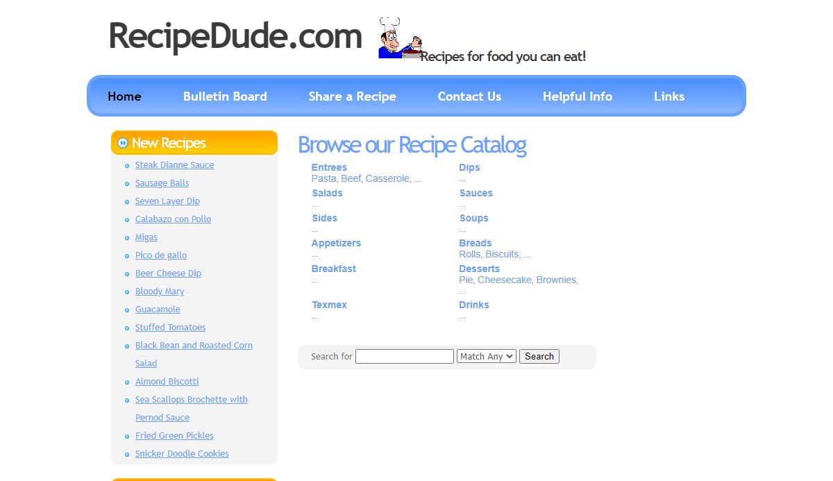 The Recipe Dude - Recipes for food you can eat!